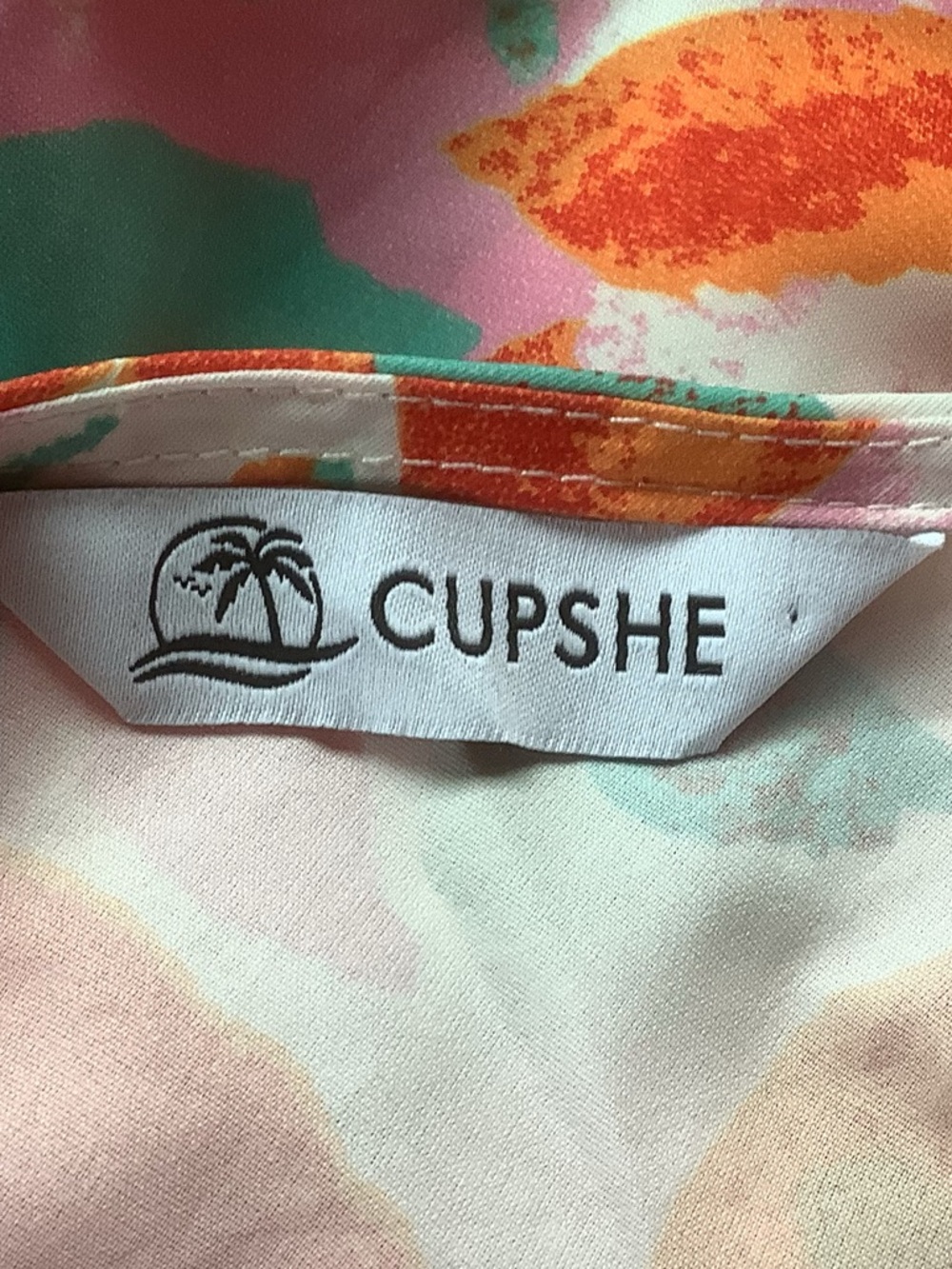 Cupshe One Shoulder Floral Swim Cover Up Dress Ruffle Hem Size M - Picture 4 of 9